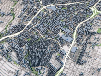 Part of San Antonio Bexar County Texas United States  3D model