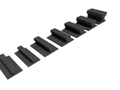 Standard Railroad Tracks 3D model