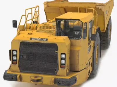 Mining Truck CAT AD45B Dirty 3D model