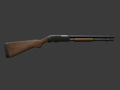 SHOTGUN WEAPON Low-poly 3D model