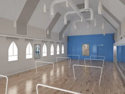 Dance Studio 3D model purchase