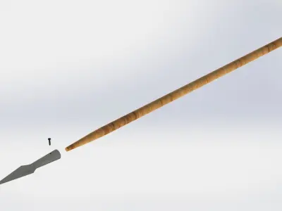 WG 7011 - Throwing dart Low-poly 3D model