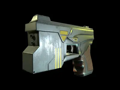 Laser Gun  Low-poly 3D model