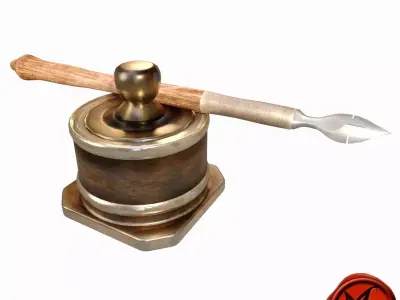 Pen and Ink A Low-poly 3D model