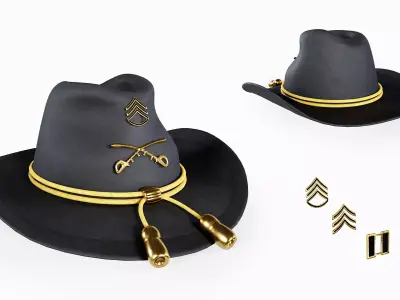Stetson Hat Low-poly 3D model