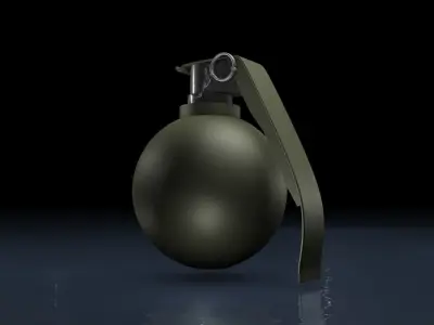 Grenade military in water 3D model