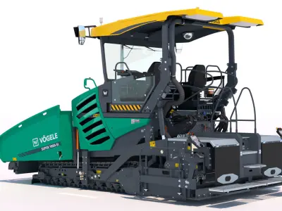 Asphalt Paver Vogele Super 1800 5i PBR 3D model