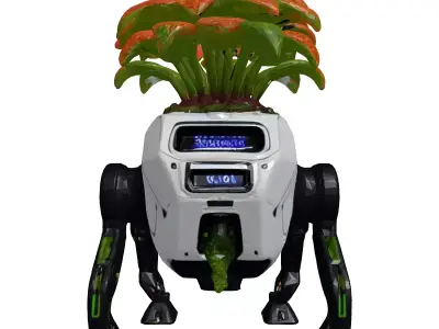 SciFi Robot Plant Planter 3D model