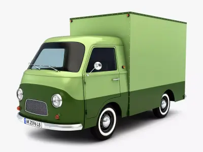 Retro Truck Box v 1 3D model