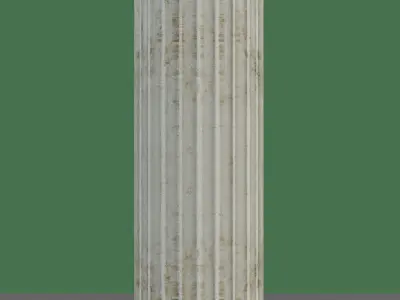 Ancient Classical Marble Pillar Column Low-poly 3D model