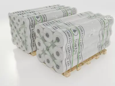 Lumber Wrap Rolls 3D model