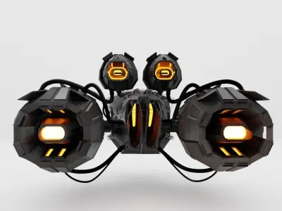 Desert Spaceship - Sci Fi Vehicle Free 3D model