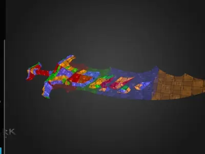 Truthguard the Broken Sword Low-poly 3D model