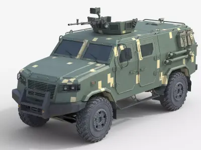 Kozak 5 armored personnel carrier  Kozak-5 Low-poly 3D model