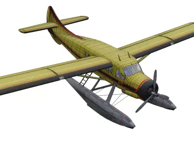 de Havilland Canada DHC-3 Otter Low-poly 3D model purchase