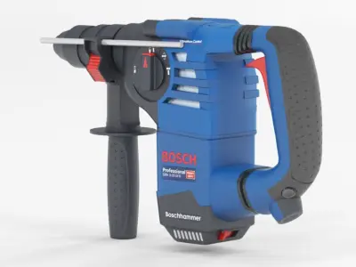 Bosch Professional GBH 3-28 DFR Rotary Hammer Low-poly 3D model