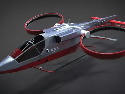AorStars helicopter Low-poly 3D model