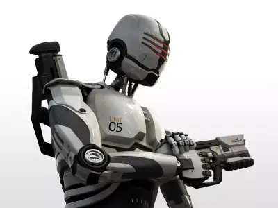 Sci-Fi Robot 3D model get