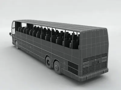  Charter Bus Coach USA 3D model