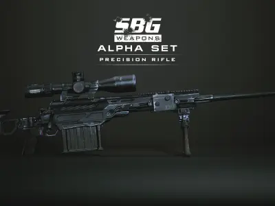 SBG Precision Rifle Low-poly 3D model