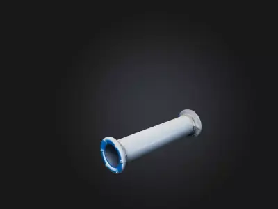 natural gas pipe Low-poly 3D model