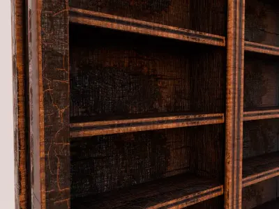 Bookshelf Low Poly Low-poly 3D model
