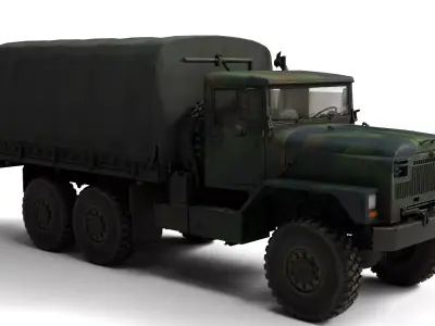 1982 Am General M939 3 Rigged Military Truck 3D Model  3D model