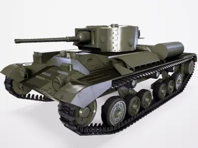 Infantry Tank MkIII Valentine- V Low-poly 3D model