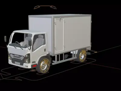 Isuzu Elf 2023 Cargo Truck 3D model