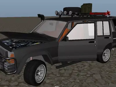Jeep Cherokee XJ  Low-poly 3D model