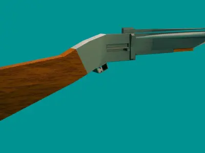 Stylized Lowpoly Shotgun Free low-poly 3D model