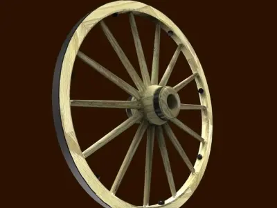 Wagon Wheel Free 3D model