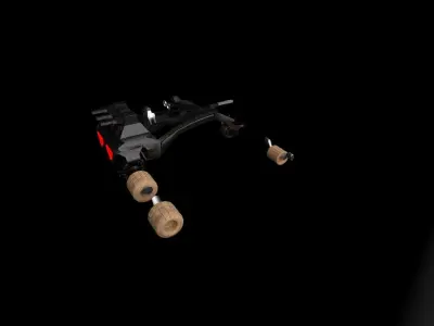 Bike prototipe Low-poly 3D model