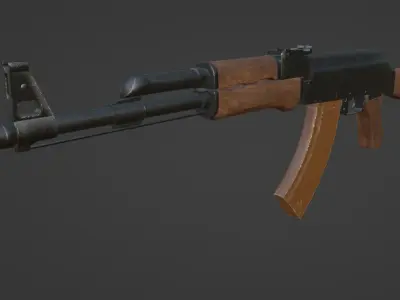 AK47 Model Low-poly 3D model