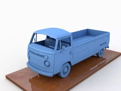 Volkswagen T2 Kemperink Special Pickup 1976 3D print model