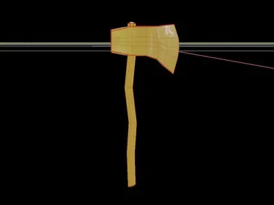 Axe Low-Poly Low-poly 3D model