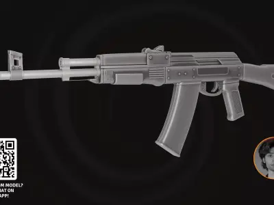 AK-103 Assault Rifle - 3D Model Modern Tactical Firearm 3D model