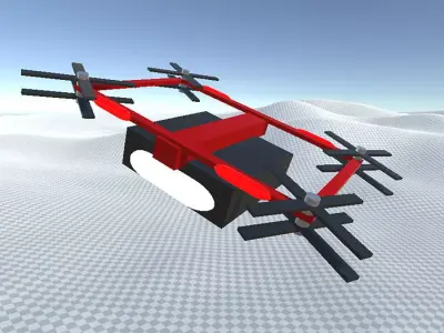 Simple Hover Vehicle Physics Toolkit - Scripts only Low-poly 3D model