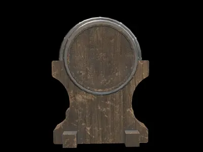 Ale Cask Low-poly 3D model