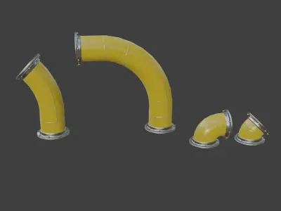 Pipes Modular Set Low-poly 3D model
