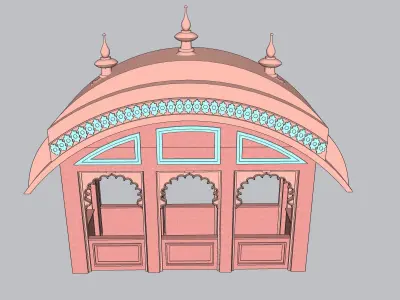 indian jodhpuri stone chatri temple 3D model buy