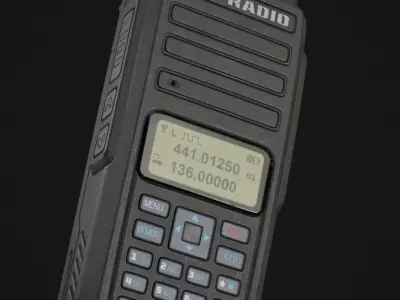  Military  Walkie Talkie Low-poly 3D model