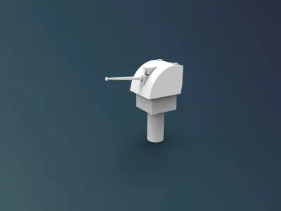 Ship water cannon 3D print model