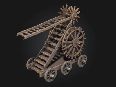 Medieval Siege Ladder  Simple Tool of Bold Assault 3D model