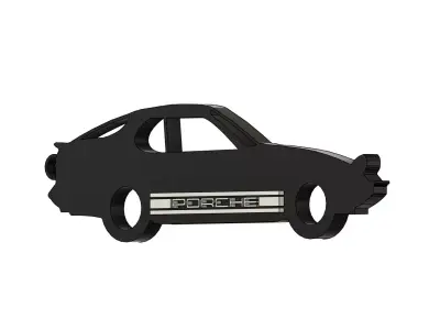 Miniature Porsche Keychain  3D print model