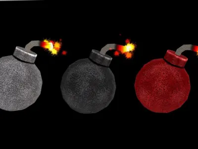 Bomb Power Up Low-poly 3D model