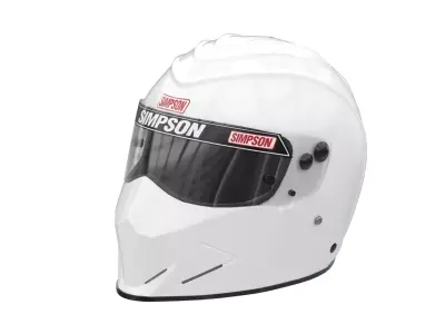 Simpson Racing SA2020 Diamondback white helmet Low-poly 3D model