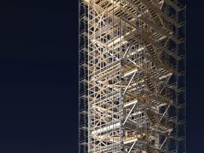 Industrial tower under construction 26i09 3D model