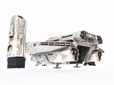 Future science fiction bomber 3D model