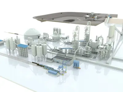 Cement Plant 3D model get